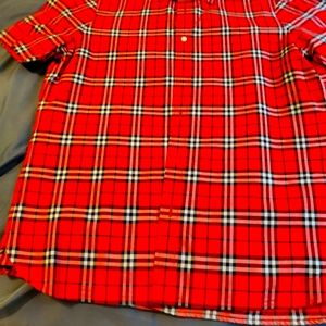 Burberry Red Button Up